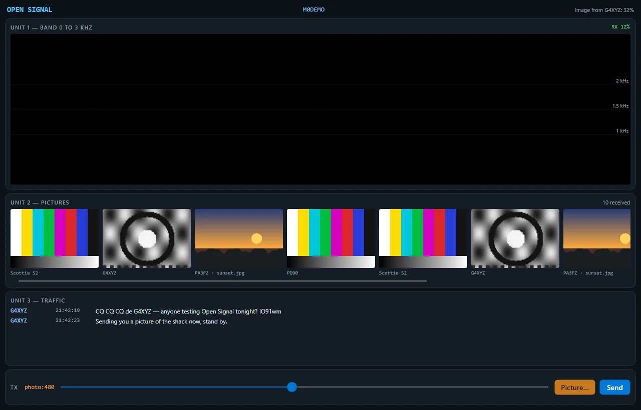 UI study — 2 · Rack: No columns at all — full-width horizontal bands like a 19″ equipment rack.